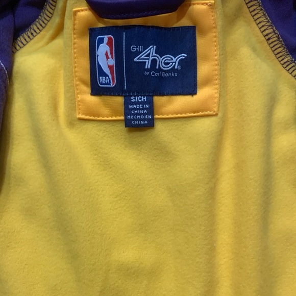 Womens G-III 4Her Carl Banks Purple/Gold LA Lakers Full-Zip Track Jacket Sz S - Picture 3 of 6